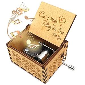 Buy ukebobo Wooden Music Box - Can’t Help Falling in Love Music Box,for ...