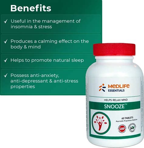 Buy MEDLIFE ESSENTIALS SNOOZE TABLET 60 Online & Get Upto 60% OFF at ...