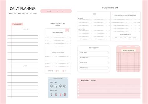 Daily planner | Premium Vector