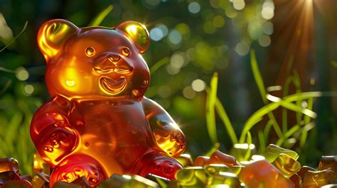 Download Giant Gummy Bear Sunlit Garden Wallpaper | Wallpapers.com