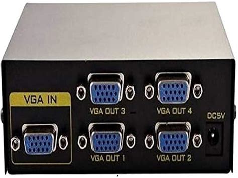 Technotech 4 Port VGA Splitter Sharing Switch Box (4 VGA Out/1 VGA in ...