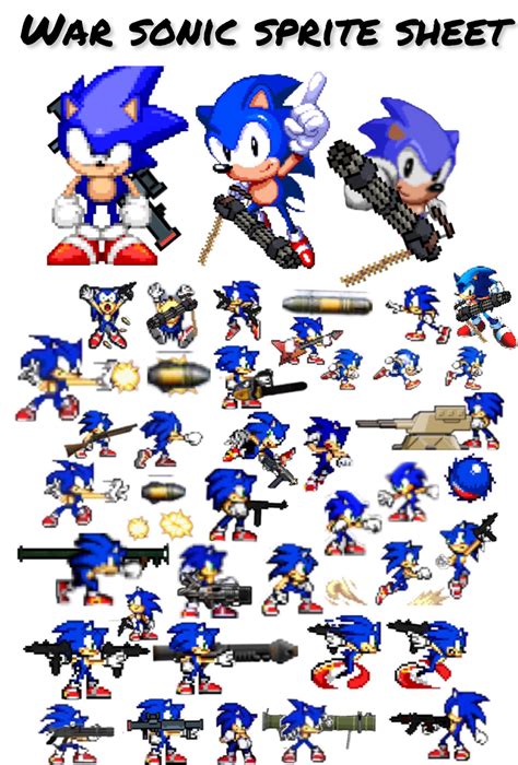 War sonic sprite sheet custom sprite sheet by shadowXcode on DeviantArt