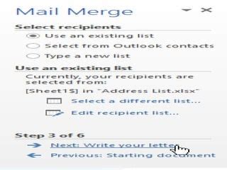 Image result for Mail Merge Videotutorial Point