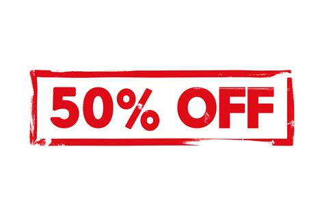 Red fifty percent off. Discount 50 percent. — Stock Photo © iCreative3D ...