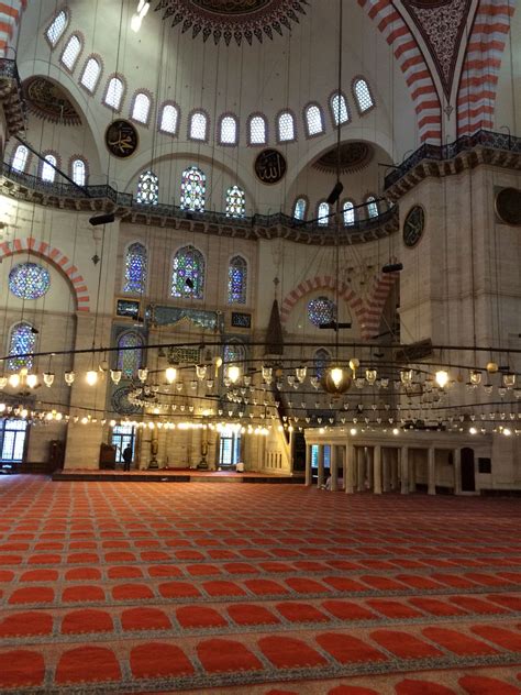 Suleiman Mosque in beautiful Istanbul, Turkey. It was built by the best ...