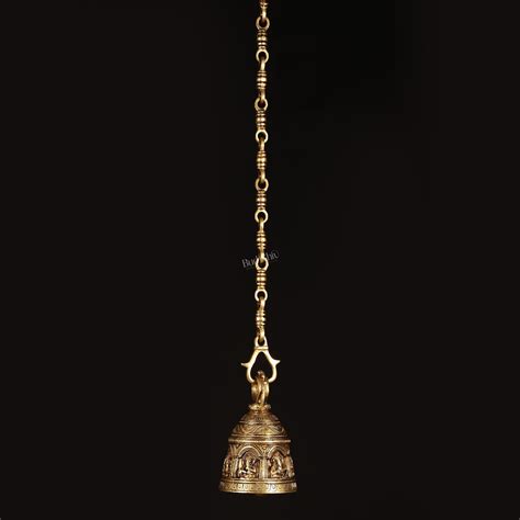 Buy Brass Engraved Ganesha as Musicians Hanging Temple Bell - Budhshiv.com