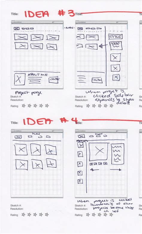 brooke can haz taco: portfolio website: wireframe sketches