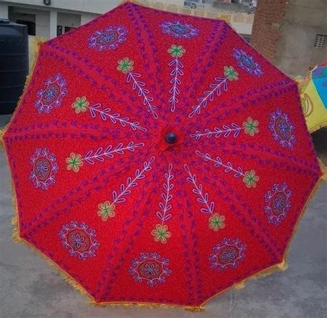 Embroidered Umbrella - Decorative Garden Umbrella Manufacturer from Jaipur