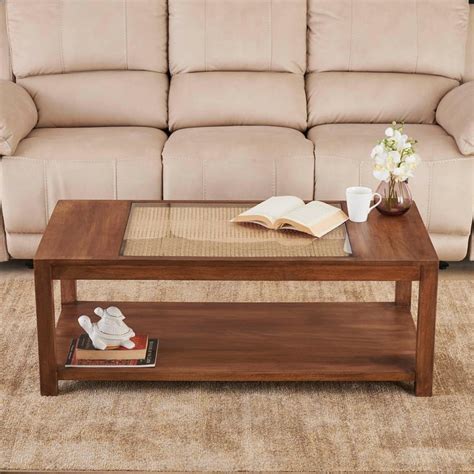 Buy Cane Connection Mango Wood Coffee Table - Brown from Home Centre at ...
