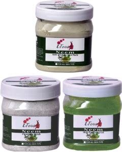 I TOUCH HERBAL Neem Scrub 500 ml + Pack 500 ml + Gel 500 ml ( Pack Of 3 ...