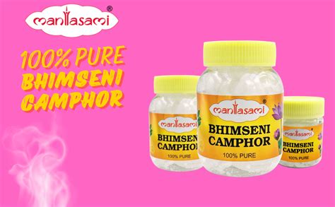Manyasami Premium Bhimseni Camphor 250g Jar - Natural & Pure, Ideal for ...