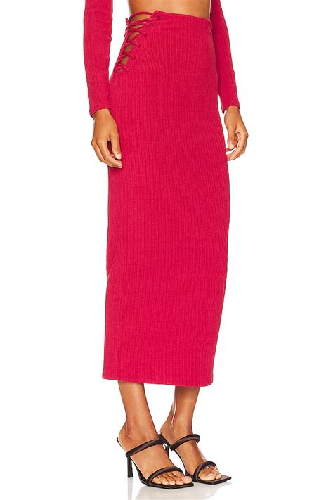 NBD Rory Midi Skirt in Burnt Orange | REVOLVE
