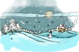 Image result for Winter Scene Drawing Tutorial