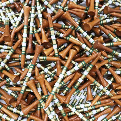 FINGER TEN Golf Tees Wood 3 1/4 2 3/4 Inch Wooden Bamboo 50/120 Count ...