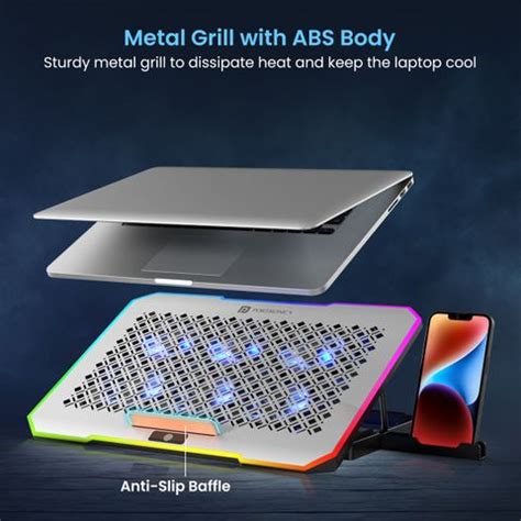 Portronics My Buddy Air Pro My Buddy Air Pro RGB Light Laptop Cooling ...