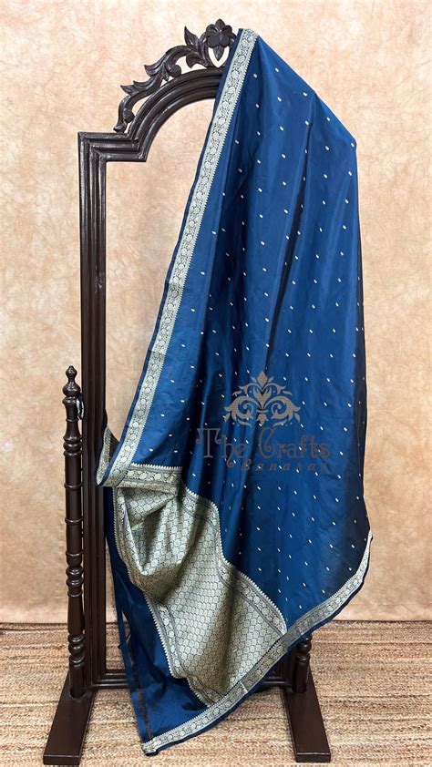Pure Katan Silk Handloom Banarasi Saree - Resham Chunri Buti – The ...