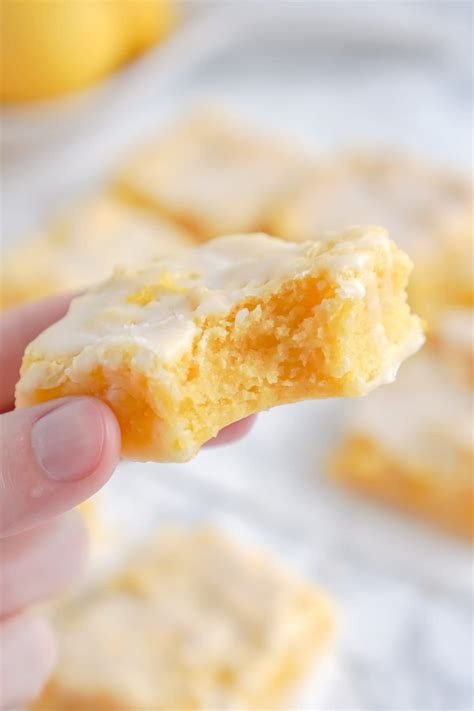 Lemon Brownies with Lemon Glaze | Kitchen Fun With My 3 Sons