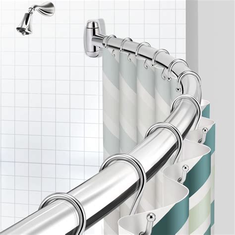 TENOVEL Curved Shower Curtain Rod, Adjustable Round India | Ubuy