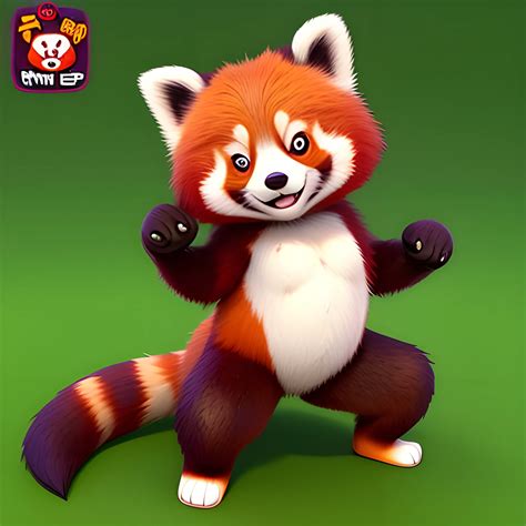 a red panda sitting on its hind legs, cute single animal, cute animal ...