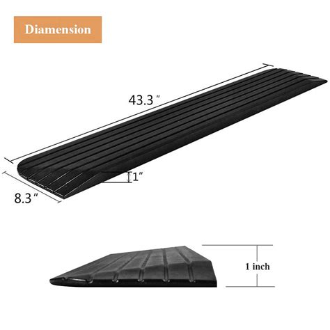 YONSHENG Threshold Ramps for Doorways Heavy Duty Wheelchair Ramps - 1 ...