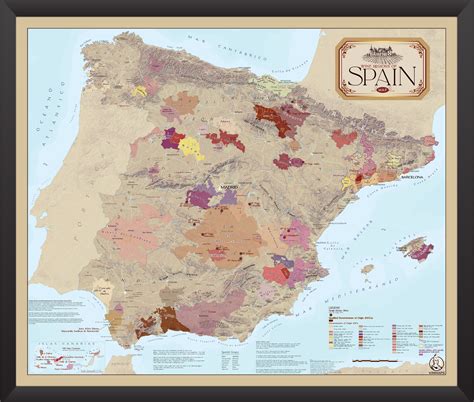 Printable Map Of Spain Wine