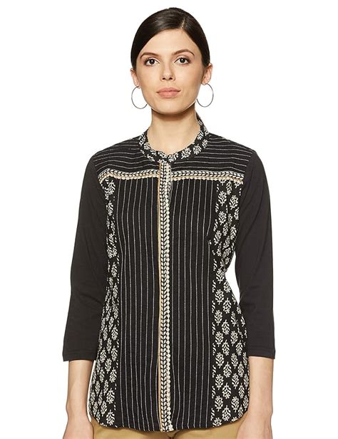 Buy Rangriti Women's A-Line Kurta (RMMINDIAN M5094_Black_34) at Amazon.in