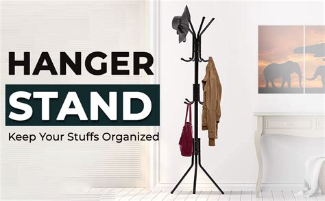 Inditradition Metal Coat Rack Hanger Stand, Free Standing