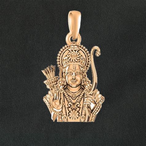 Akshat Sapphire 22 CT Gold Plated Silver (92.5% Purity) God Shree Ram ...