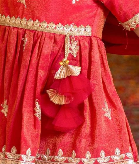 Shop Pink Embroidered Kurti Lehenga Set – Traditional Wear – FayonKids