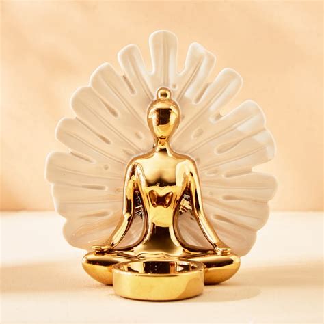 Buy Brighton Ceramic Yogi Figurine with T-Light Holder from Home Centre ...