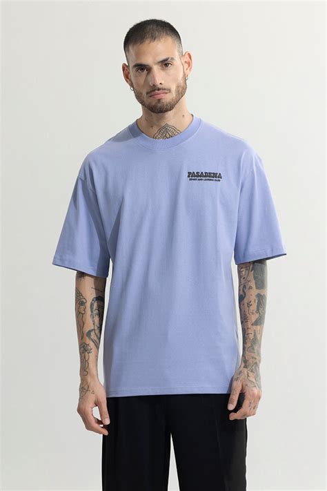 Buy Men's Pasadena Light Blue Oversized T-Shirt Online | SNITCH