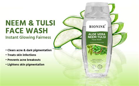 Aloe Vera Neem Tulsi Face Wash Clear & Glowing Skin 100ml : Amazon.in ...