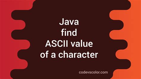 Java Print ASCII Character 的图像结果