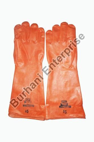 16 Inch Orange Rubber Hand Gloves Manufacturer, Supplier from Mumbai
