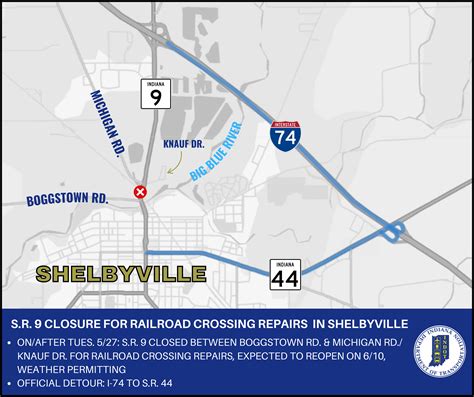 State Road 9 to Close for Railroad Crossing Repairs in Shelbyville ...