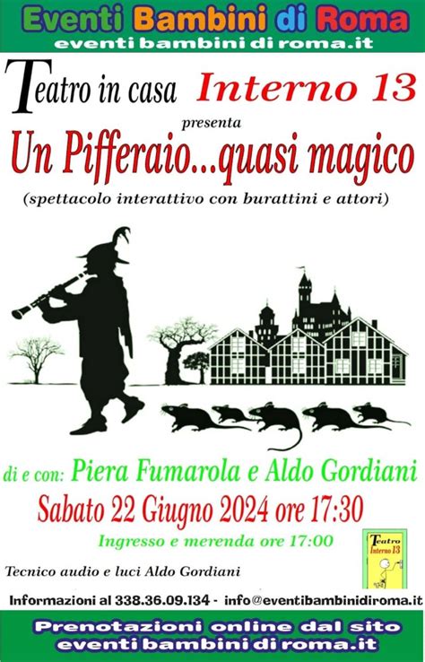 Spettacolo teatrale con merenda "Un pifferaio...quasi magico", Teatro ...