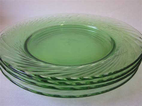 Clear Green Glass Plates at Beverly Browning blog