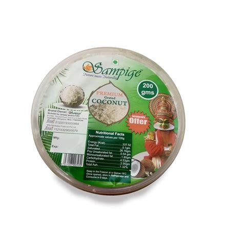 Sampige Premium Grated Coconut, 200g : Amazon.in: Grocery & Gourmet Foods