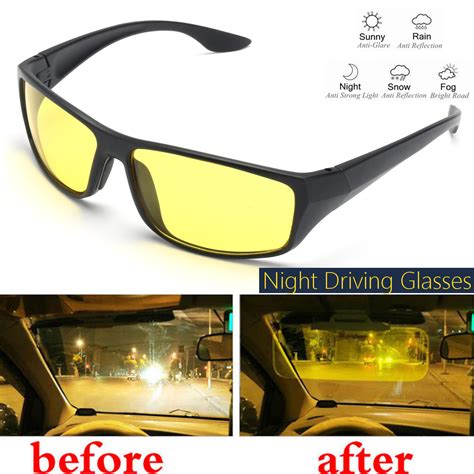 Unisex Night Driving Glasses Polarized Anti Glare Night Vision Driver ...