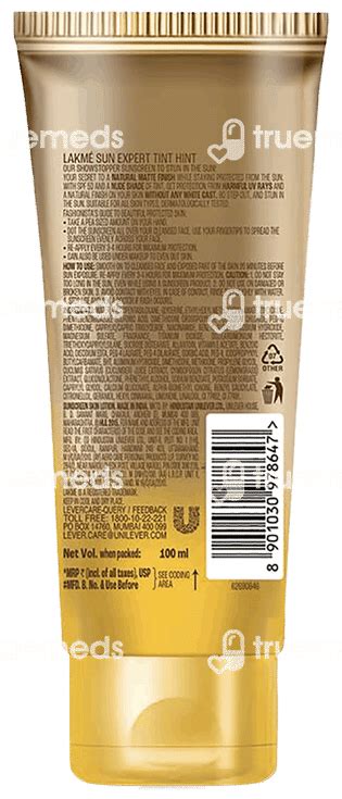 Lakme Sun Expert Tinted Sunscreen 50 Spf 100 Ml - Uses, Side Effects ...