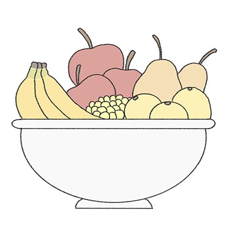 How To Draw A Easy Fruit Bowl Step By Step at Lynda Higgins blog