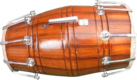 Handmade Wood Dholak Indian Folk Musical Instrument Drum Nuts N Bolt ...