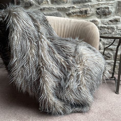 Speckled Faux Fur Throw - Charlotte's Interiors