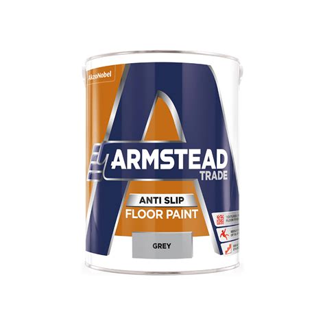 Armstead Trade Anti-Slip Floor Paint, Grey, 5l