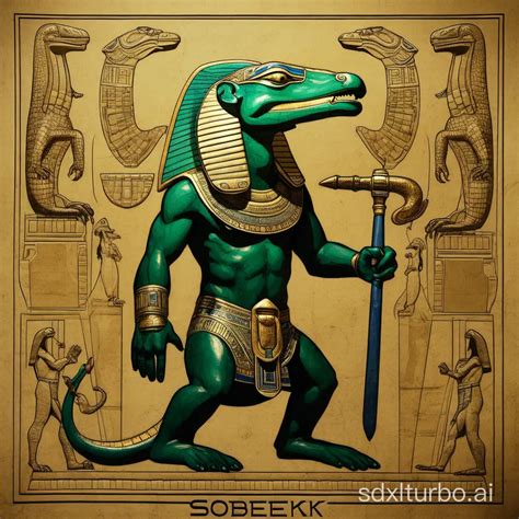 Ancient Egyptian Sobek The Crocodile God in a Sacred Marsh | SDXL Free ...