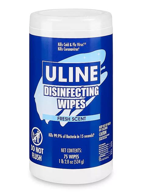 Uline Disinfecting Wipes - Fresh Scent, 75 ct S-19459FRESH - ULINE