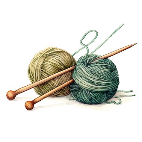 Knitting Crochet W Yarn Clipart Bundle, High-quality JPG, Craft Art ...