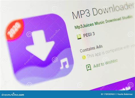 MP3 Downloader App Icon. Selective Focus. Editorial Stock Image - Image ...