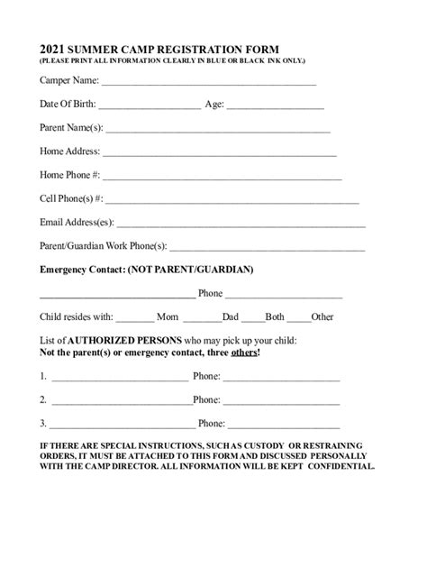 Fillable Online WESTERN EXPLORERS SUMMER CAMP CAMP CONSENT FORM Fax ...