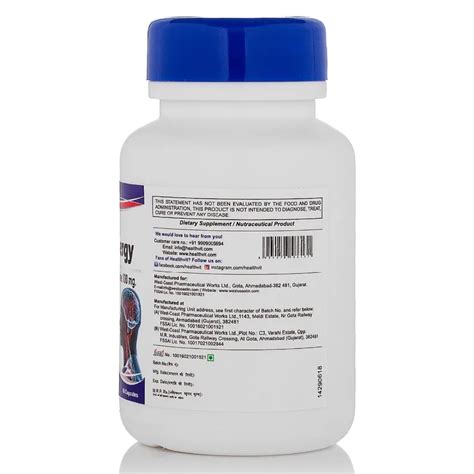 Buy Healthvit Focus & Energy Caffeine 100 mg L-Theanine 100 mg, 60 ...